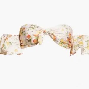 Farm Rio Tangerine Dream Flutter Sleeve Bikini Top